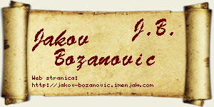 Jakov Božanović vizit kartica